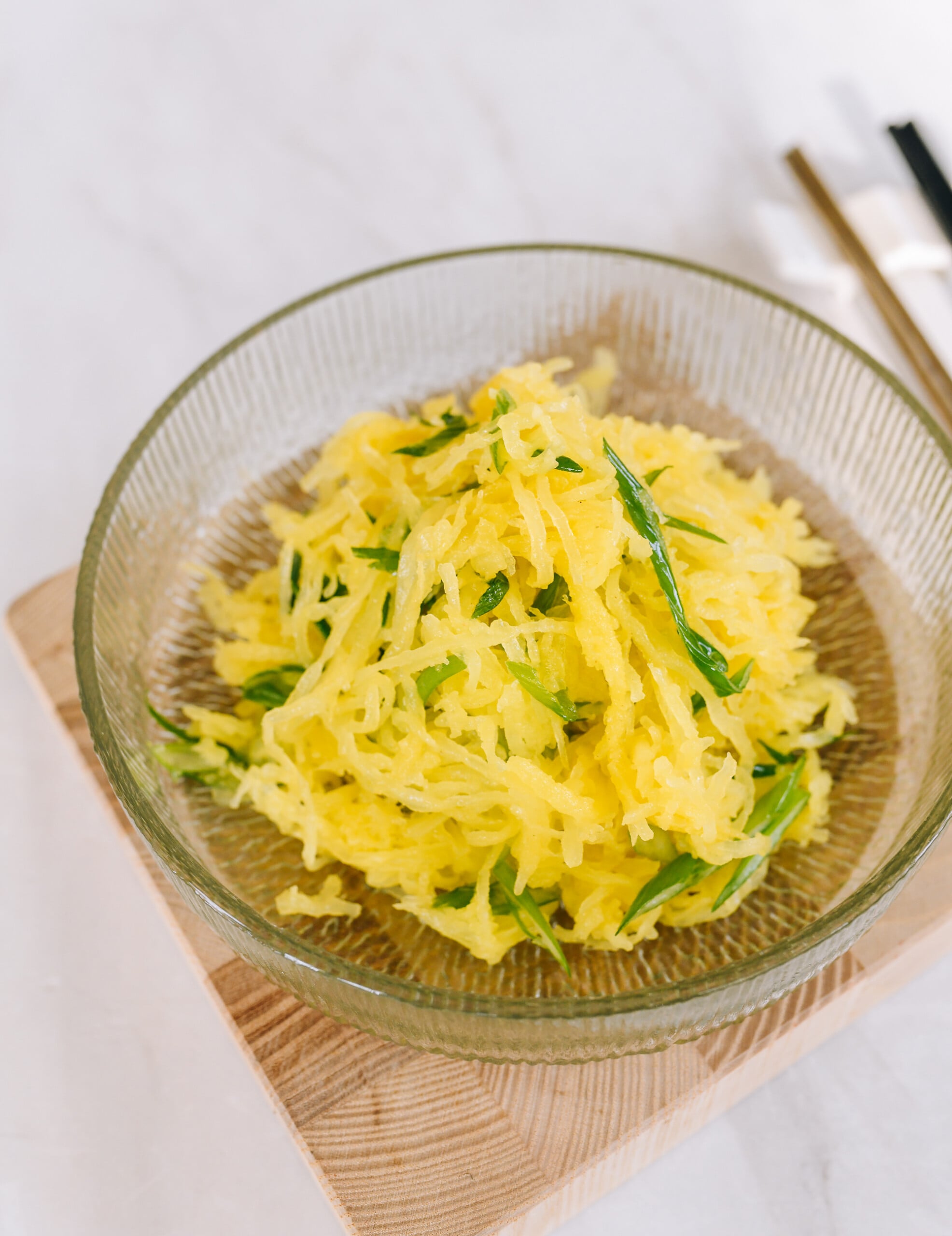 Spaghetti Squash Salad with Scallion Oil