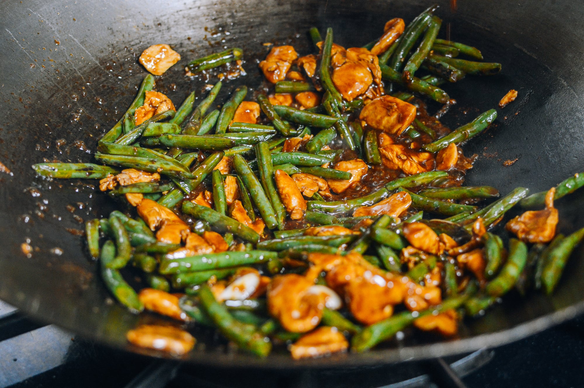 string bean chicken stir-fry