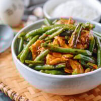 Bowl of Chicken with String Beans