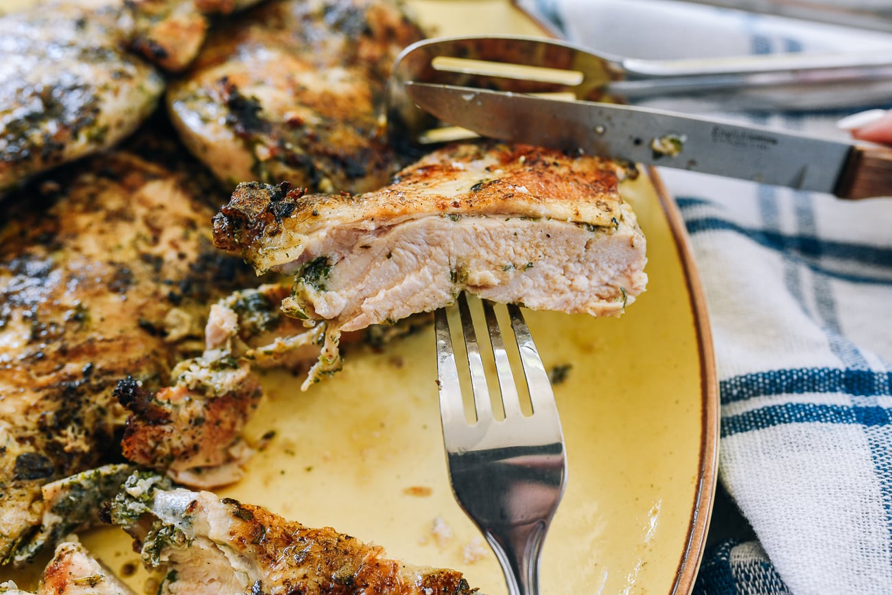 piece of grilled chicken breast