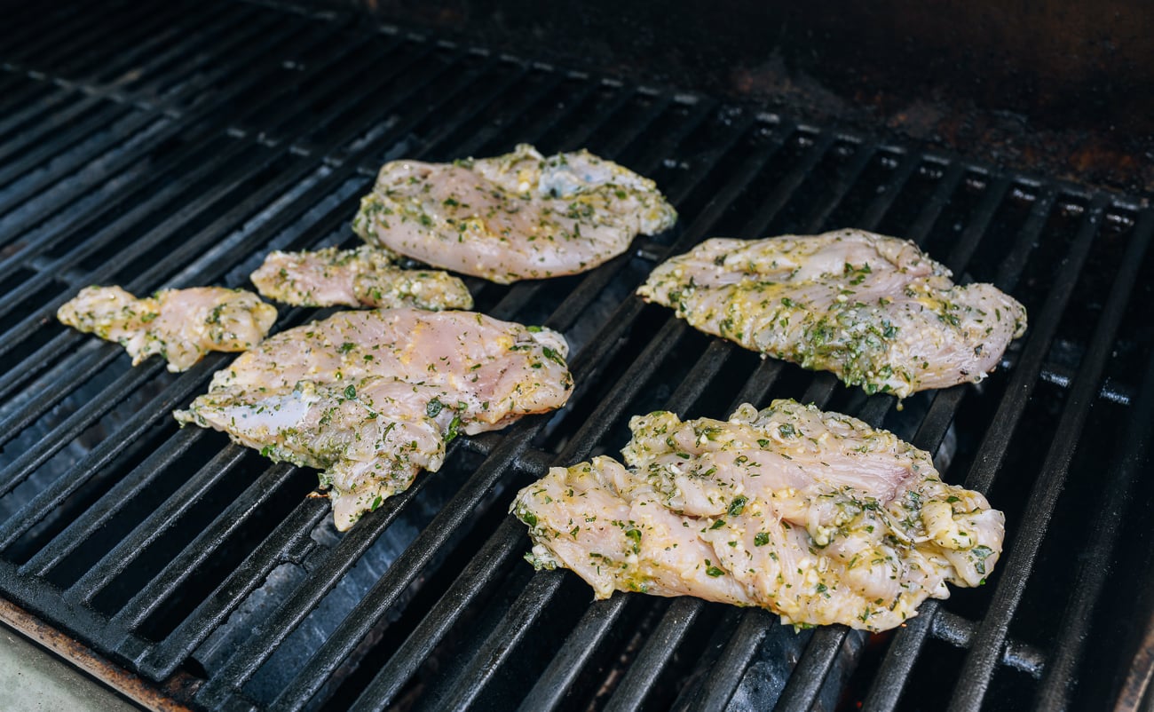 chicken breast on grill
