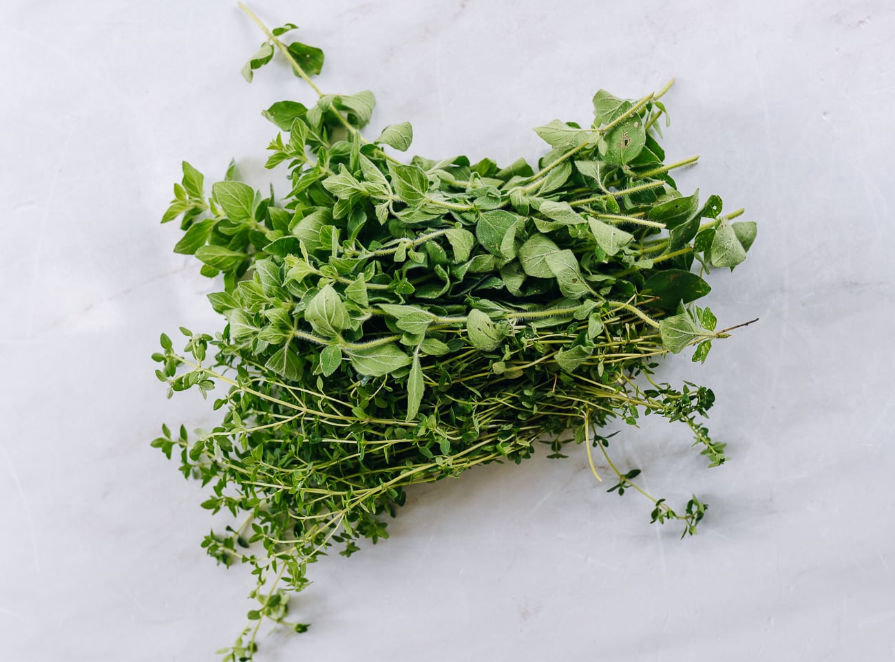 fresh oregano and thyme