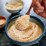 spoonful of toasted sesame seeds