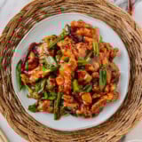 Plate of Mongolian chicken
