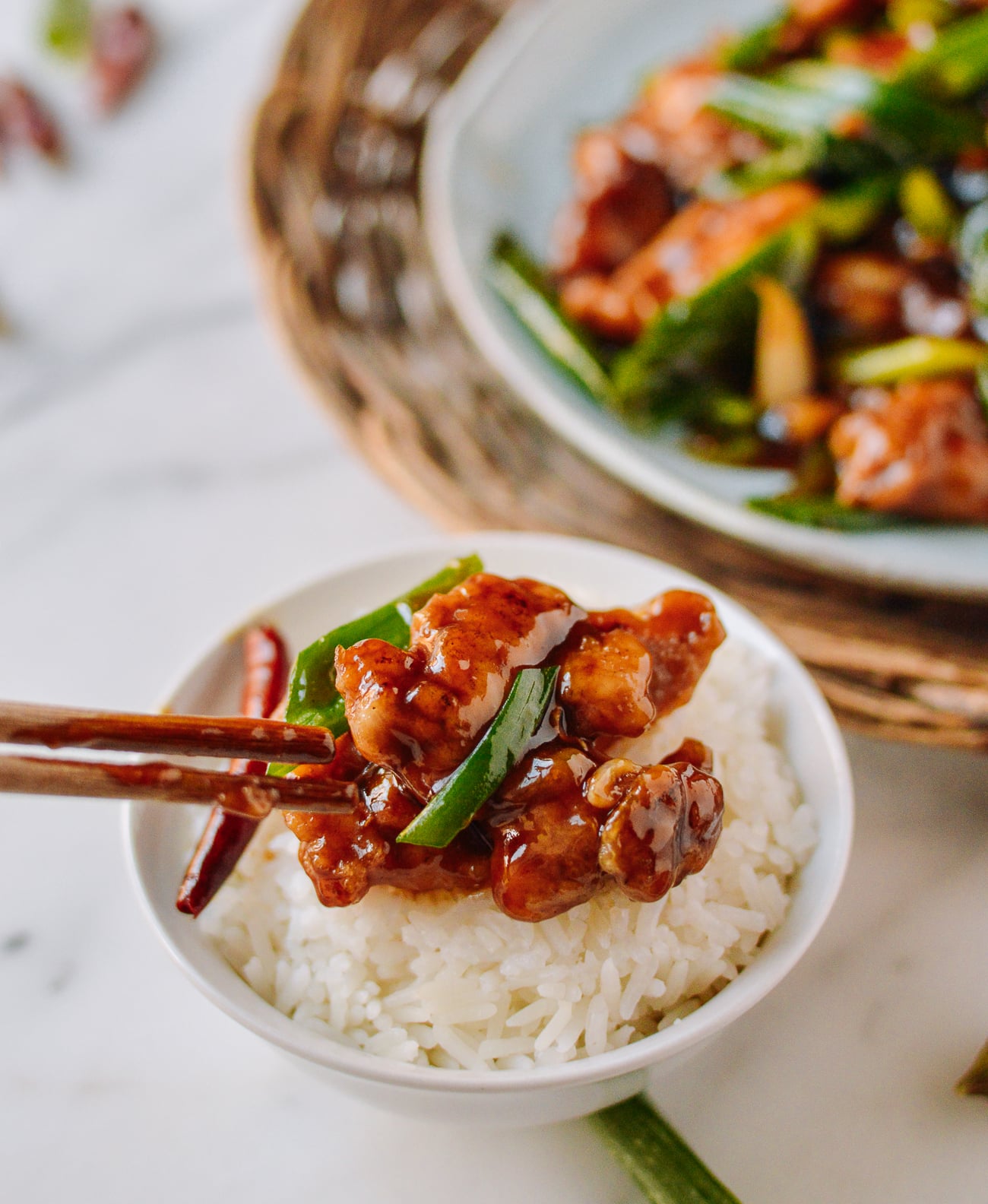 mongolian chicken over rice