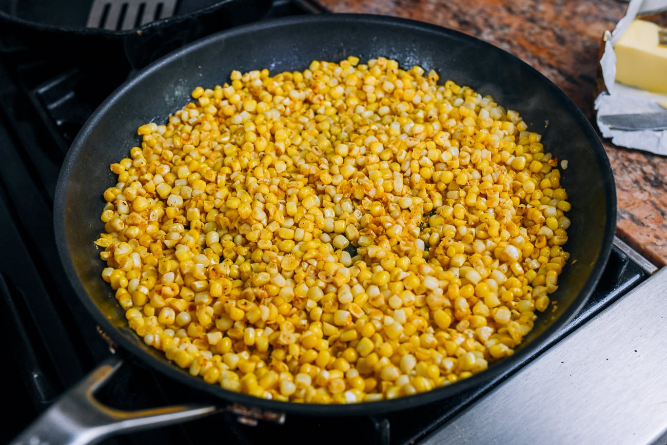 making fried corn