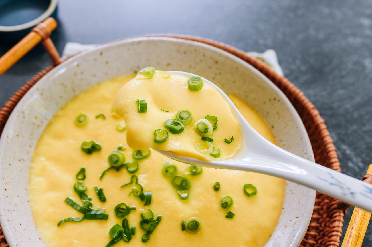 Spoonful of steamed egg