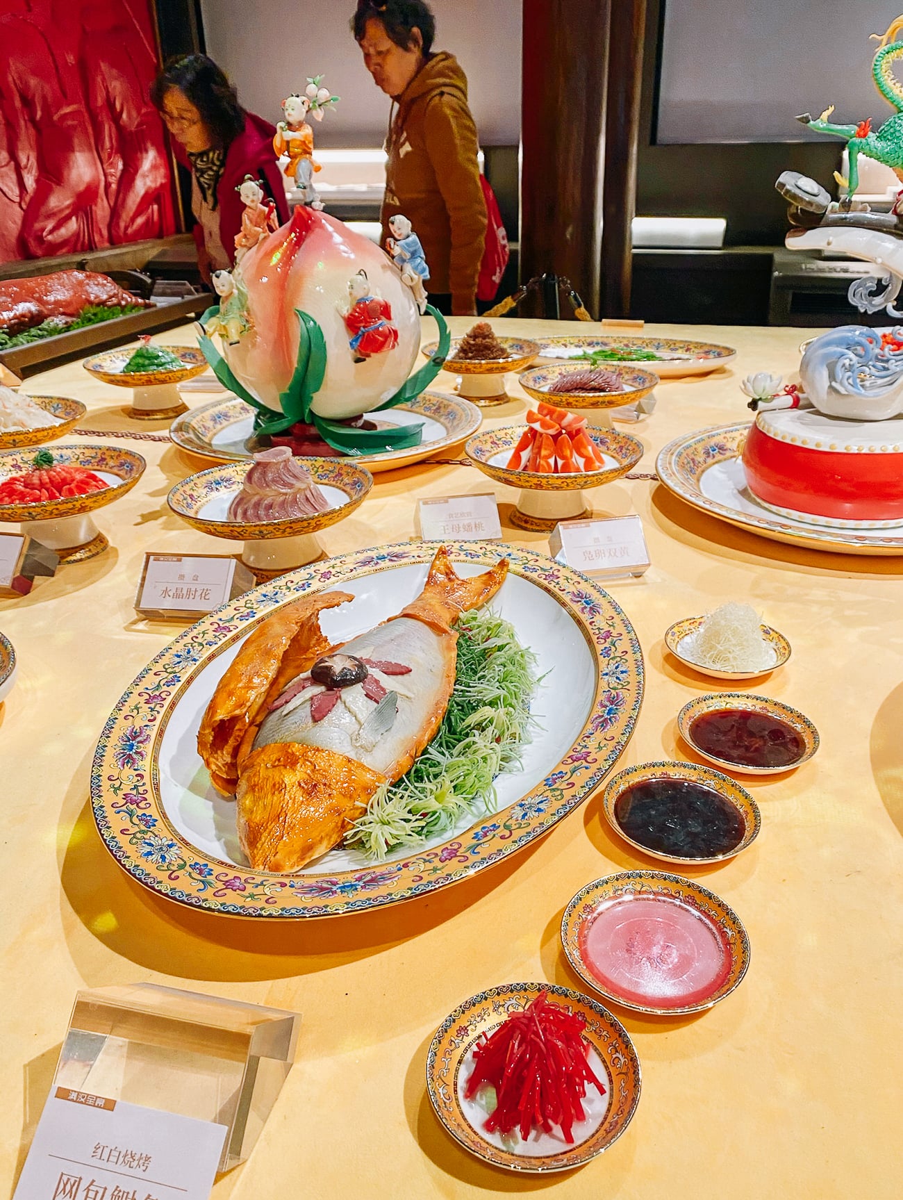 Dishes on display at Chinese Museum of Huaiyang Cuisine