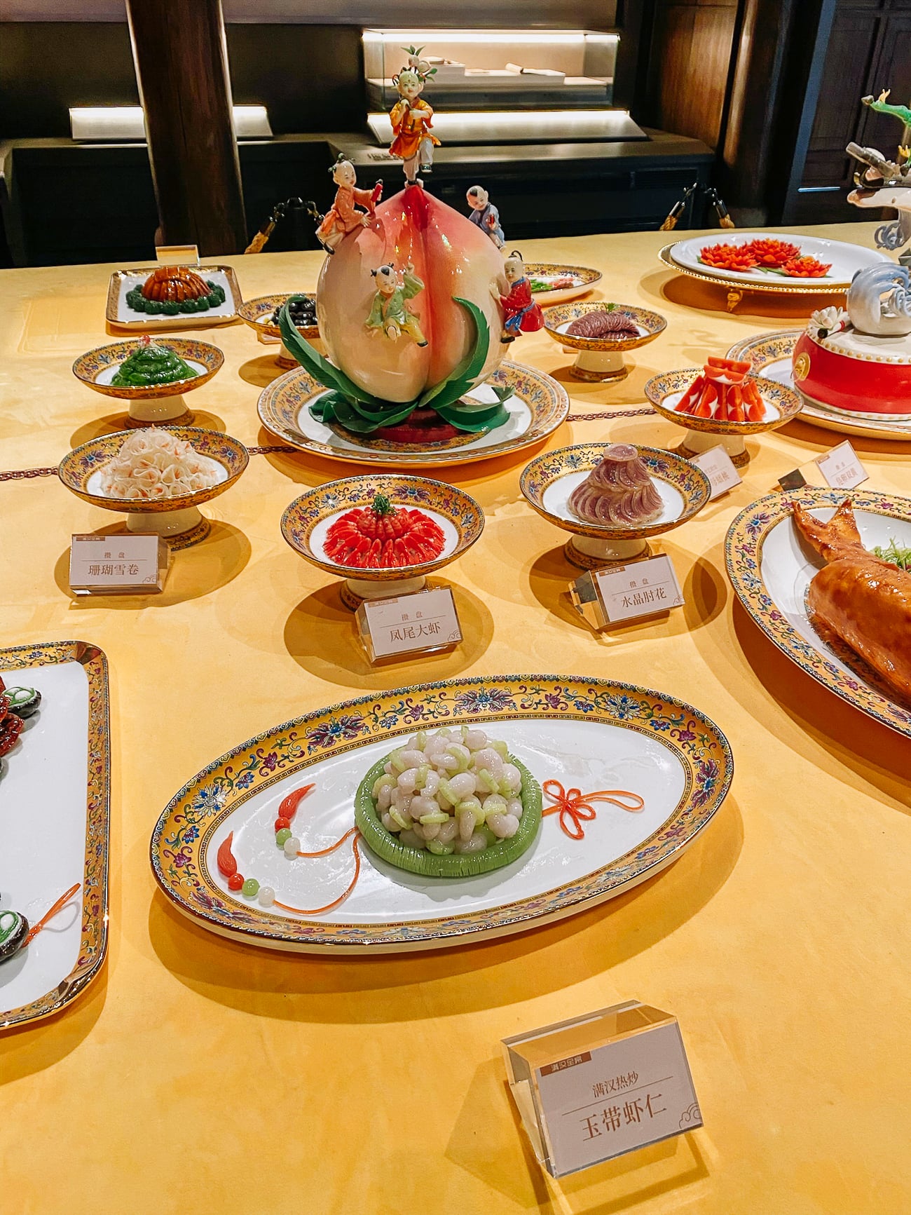 Dishes on display at Chinese Museum of Huaiyang Cuisine