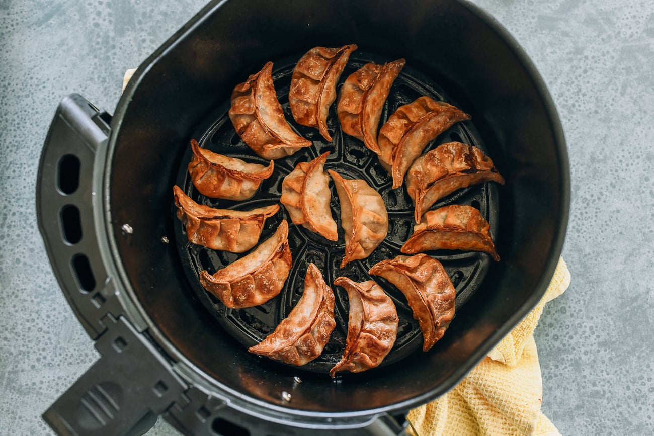 cooked air fryer dumplings