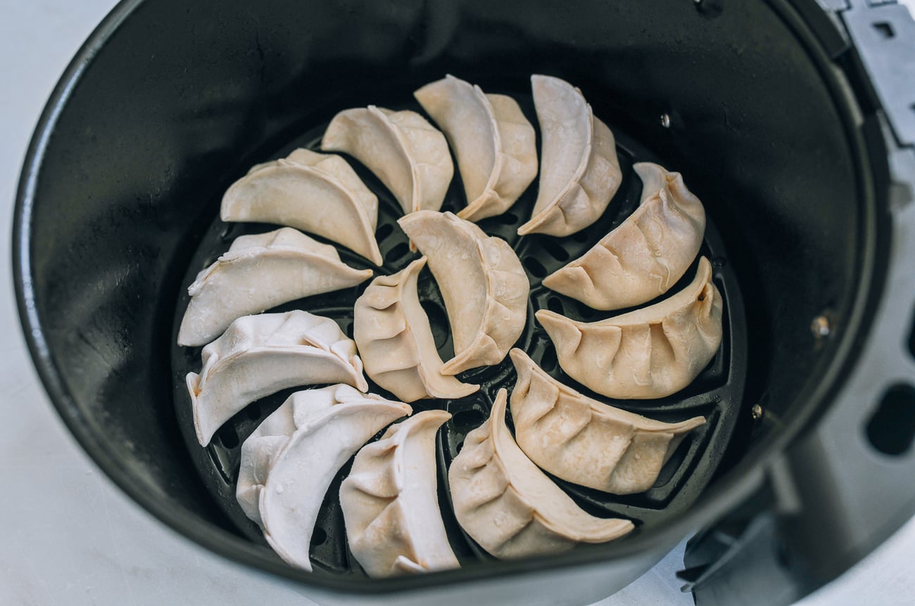 dumplings in air fryer basket