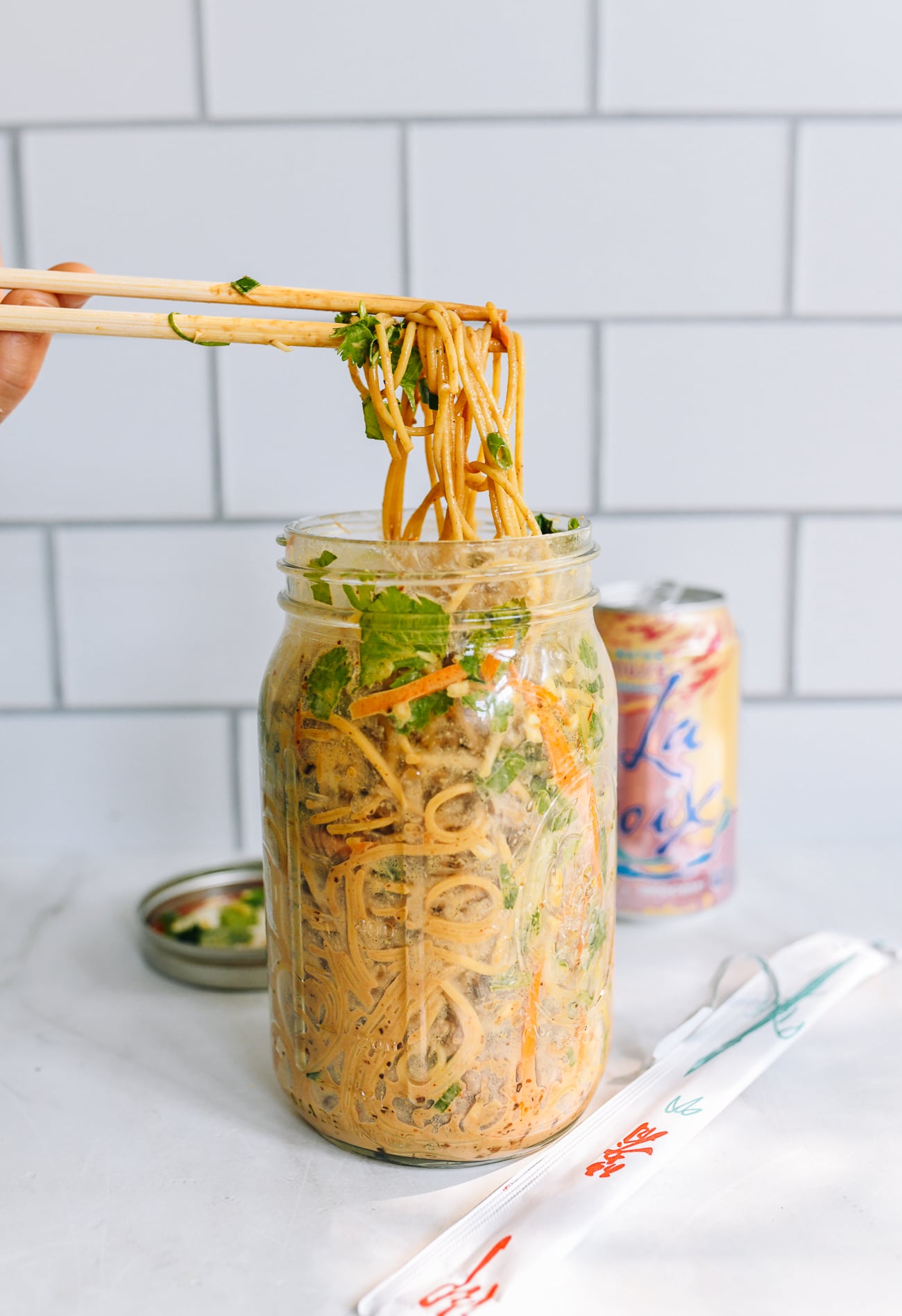 Cold Noodle Mason Jar Meal Prep