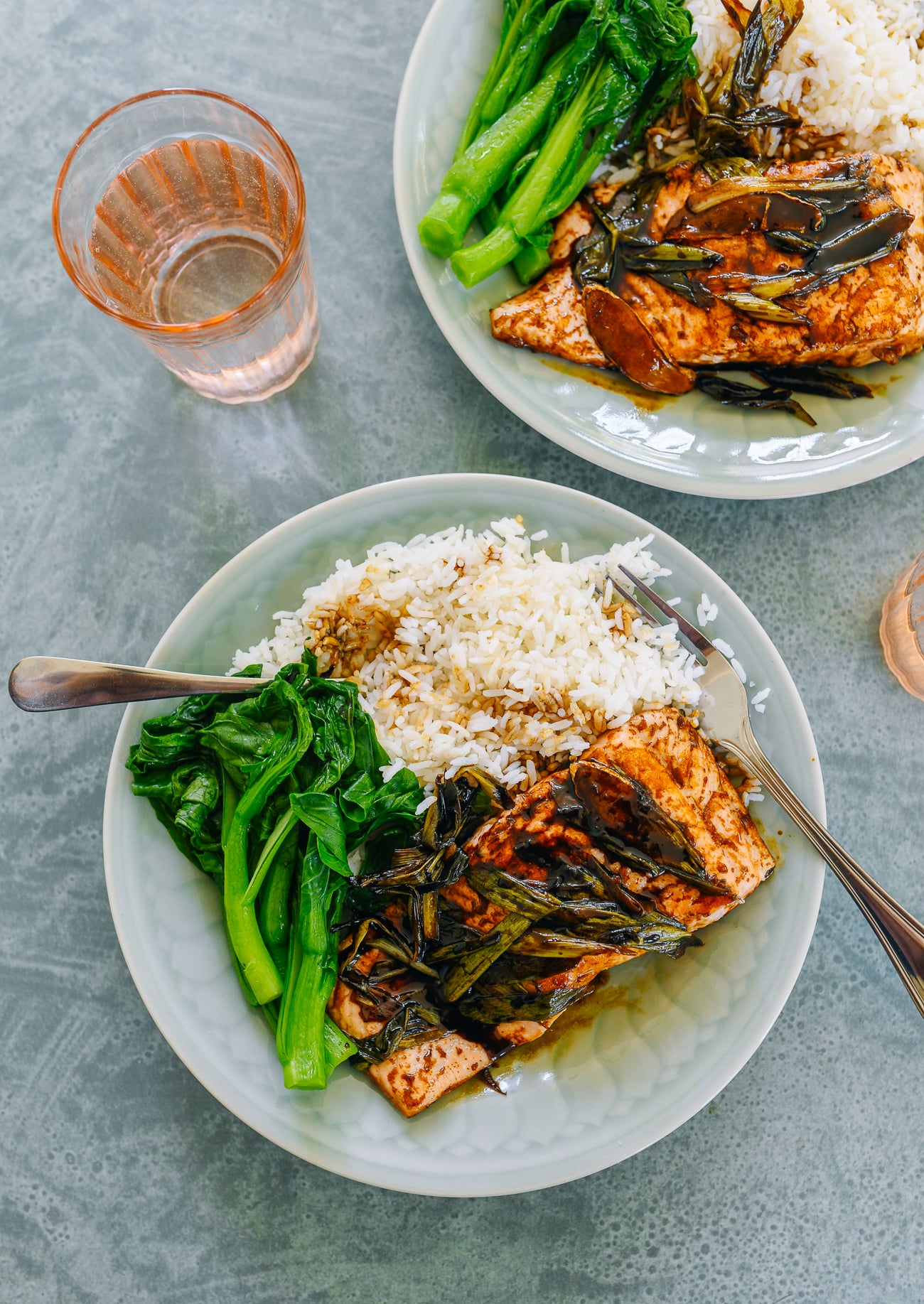 glazed salmon recipe with Chinese hongshao glaze