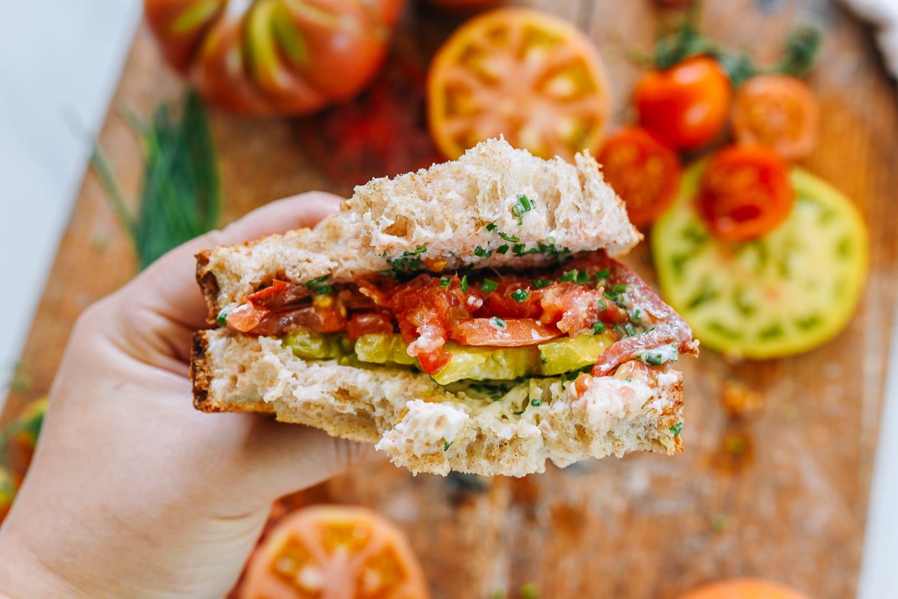 Tomato sandwich bite 