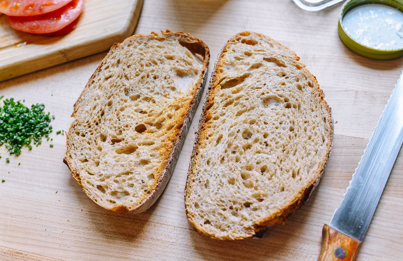 lightly toasted sourdough