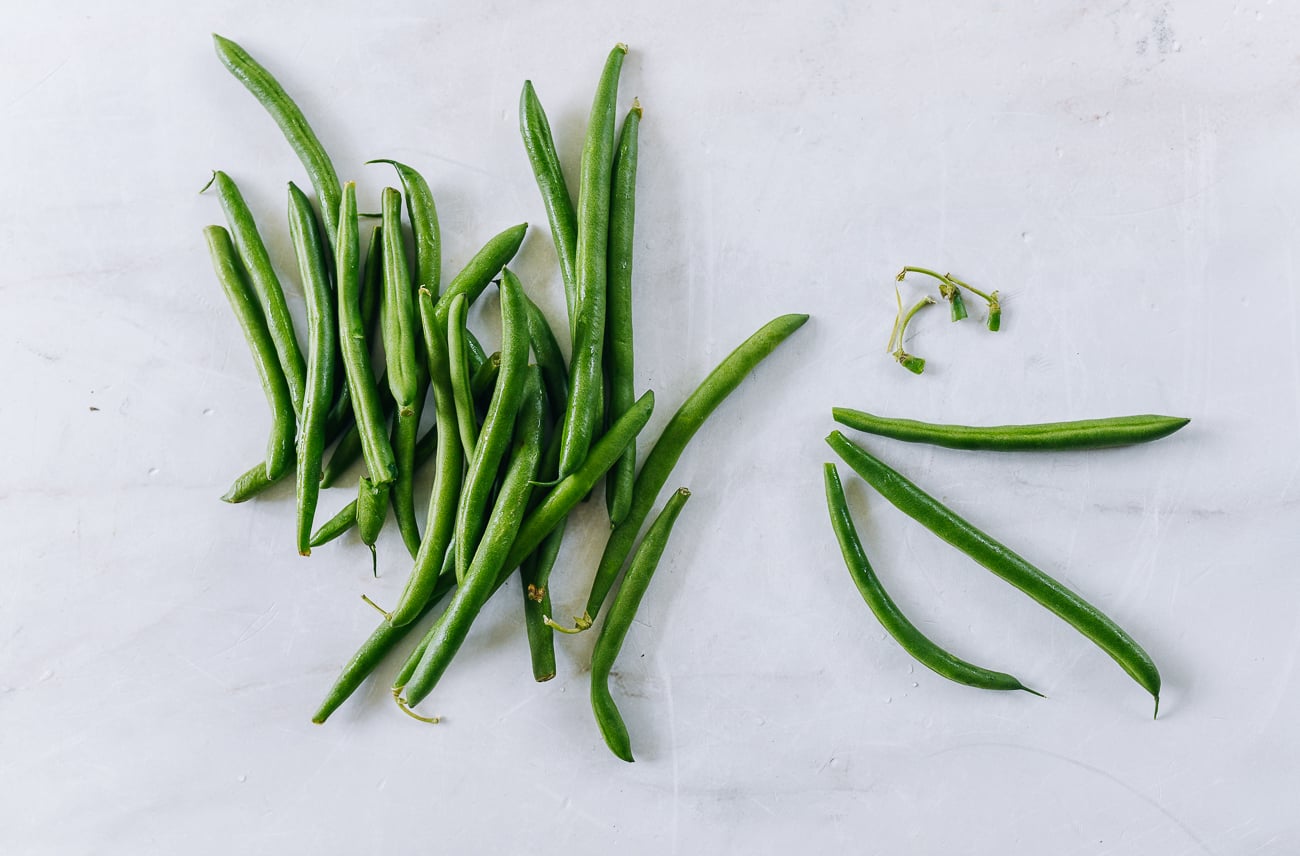 trimming green beans