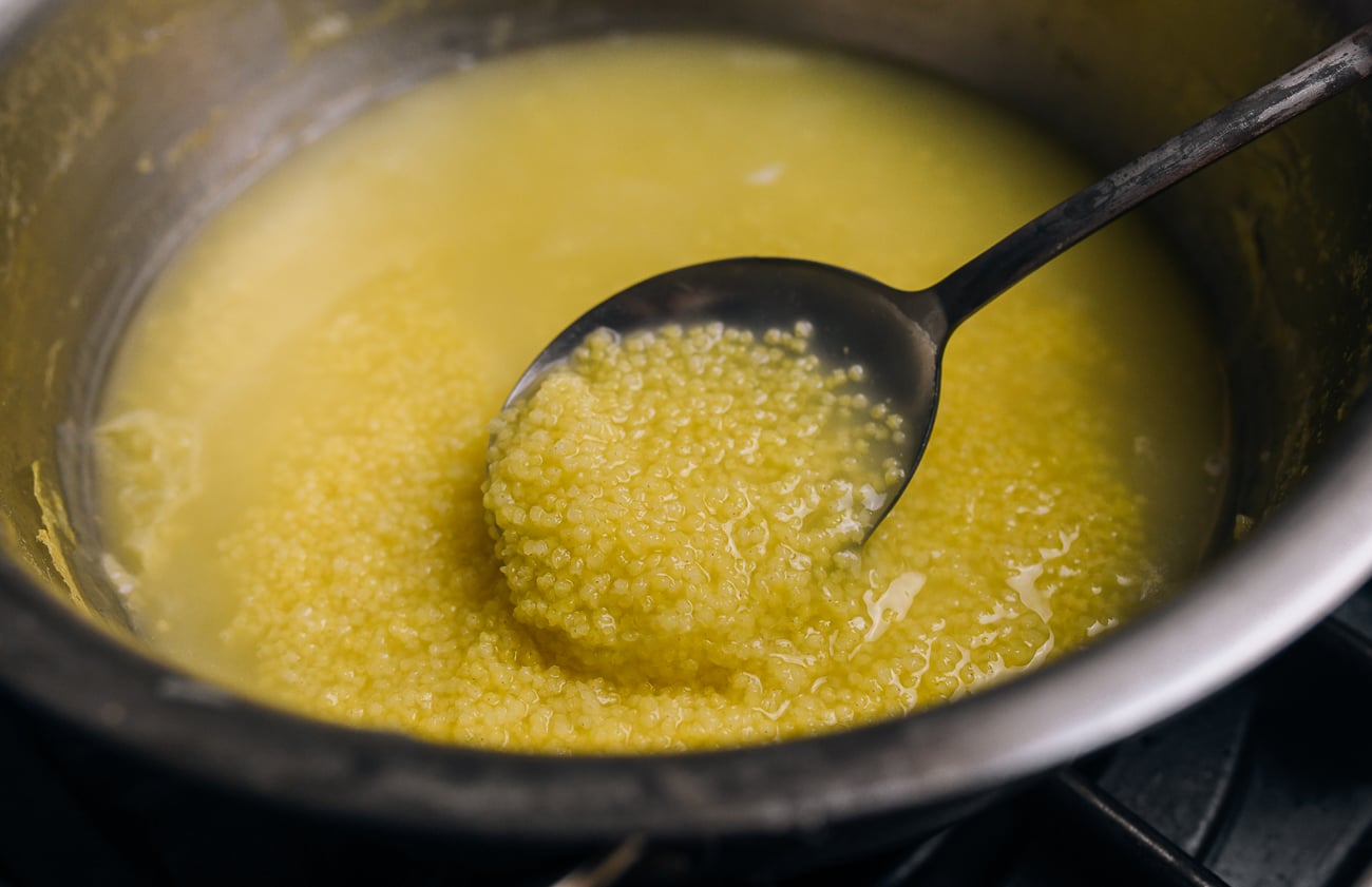 millet porridge in pot