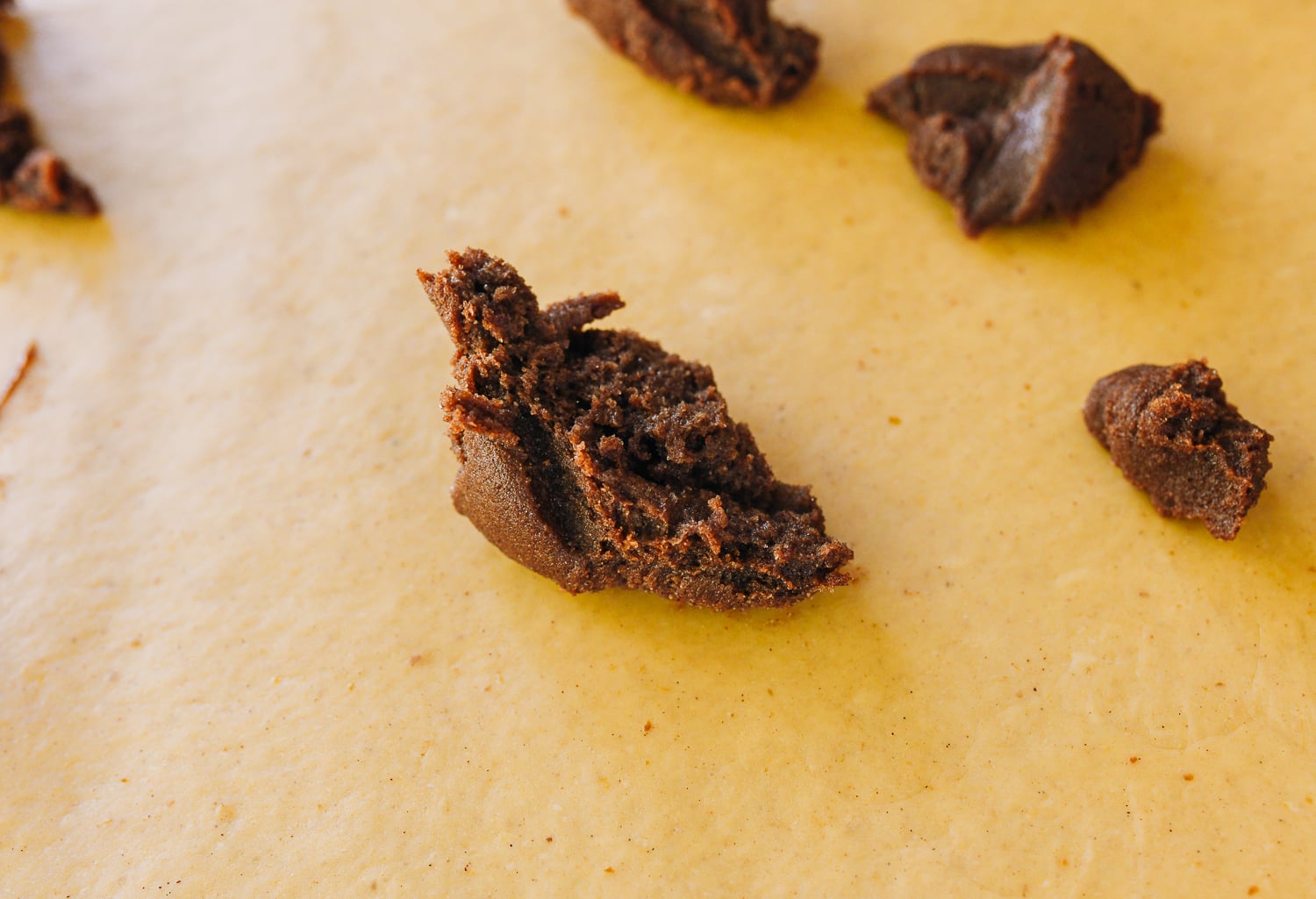 cinnamon roll filling on dough