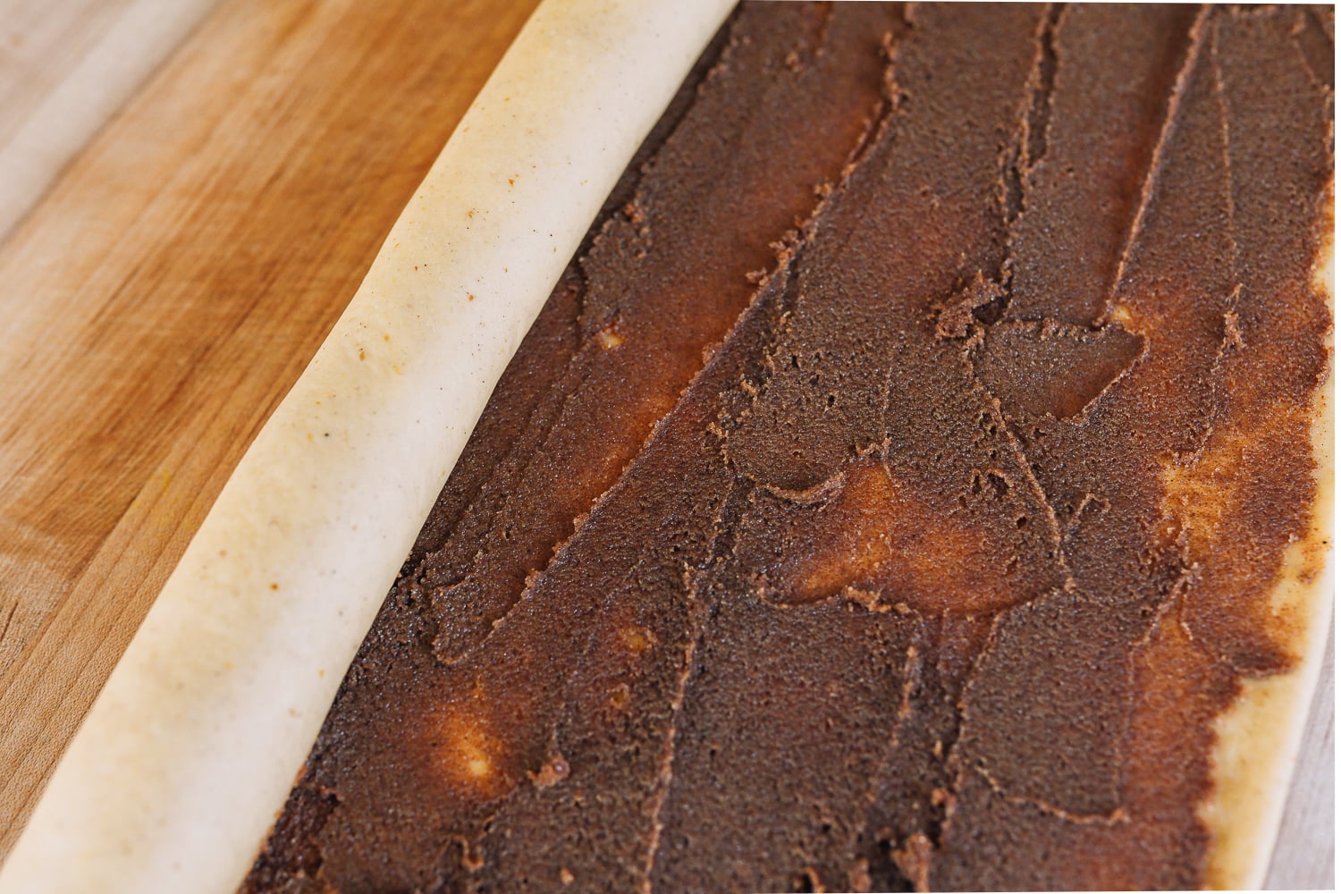 rolling cinnamon roll dough