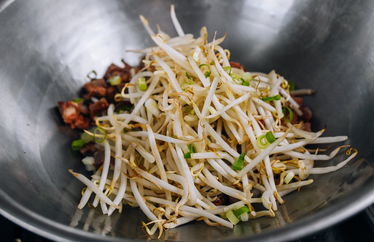 making roast pork egg foo young recipe