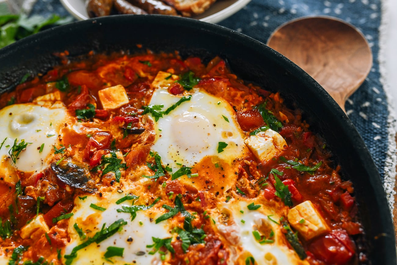 Shakshuka with feta cheese