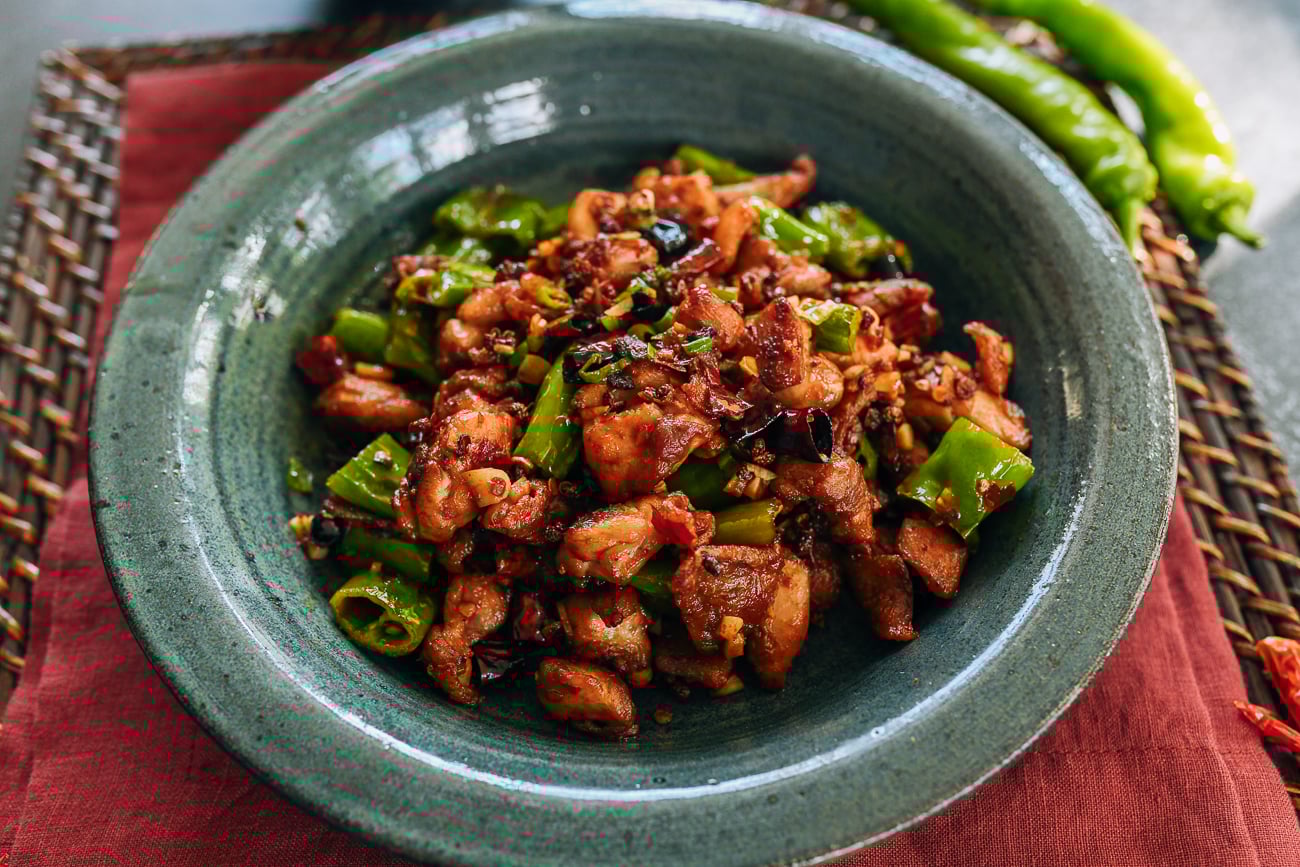 Plate of Three Pepper Chicken