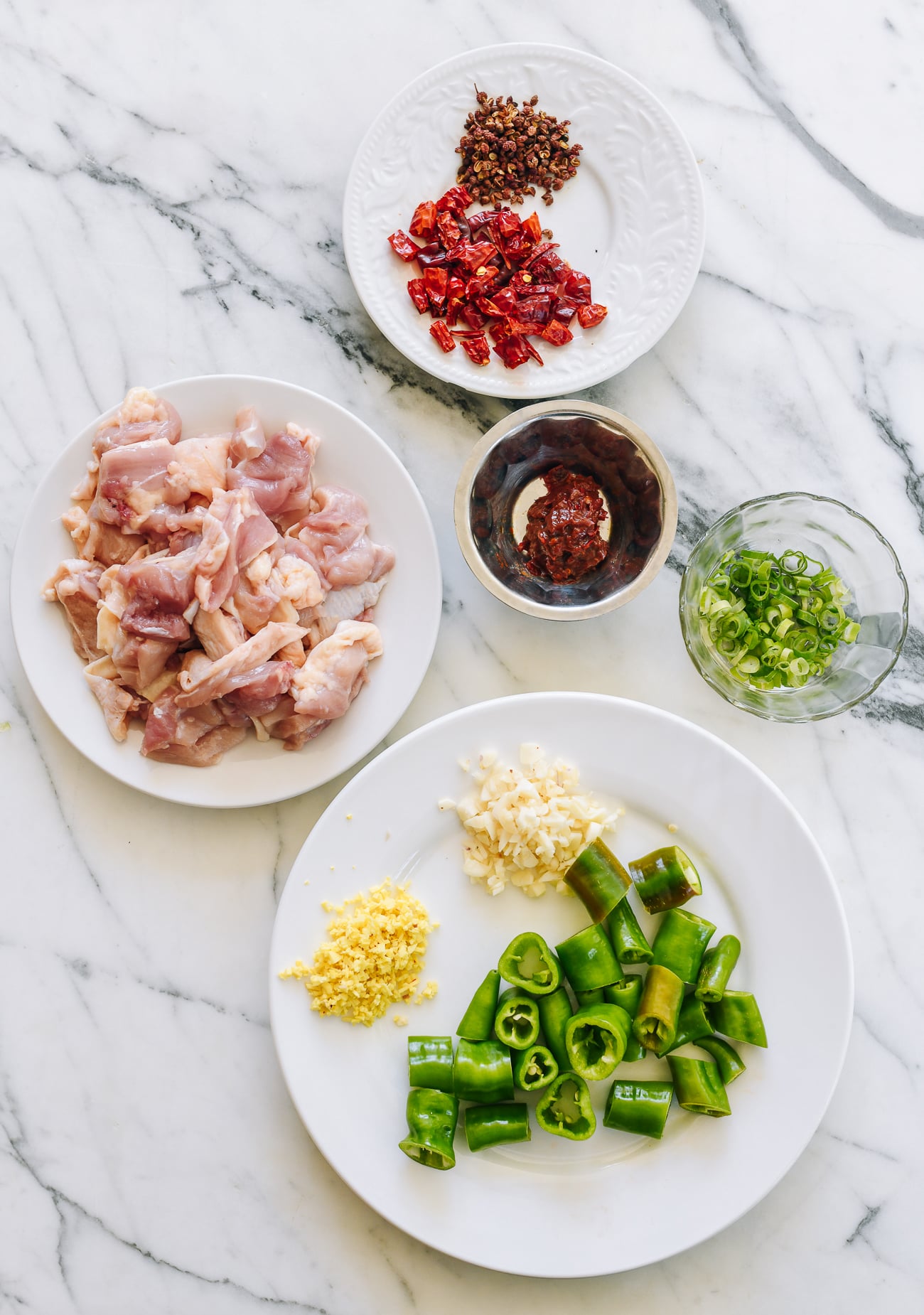 three pepper chicken ingredients