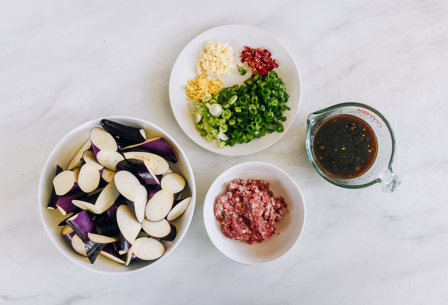 eggplant with garlic suac eingredients
