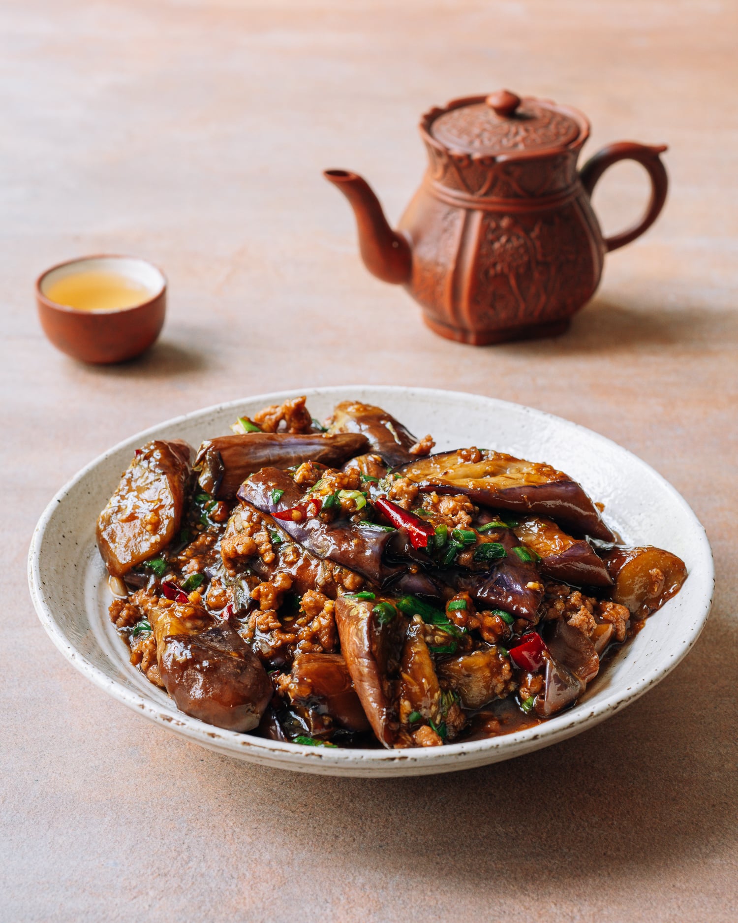 Chinese eggplant with garlic sauce