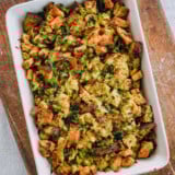 Pan of herb stuffing