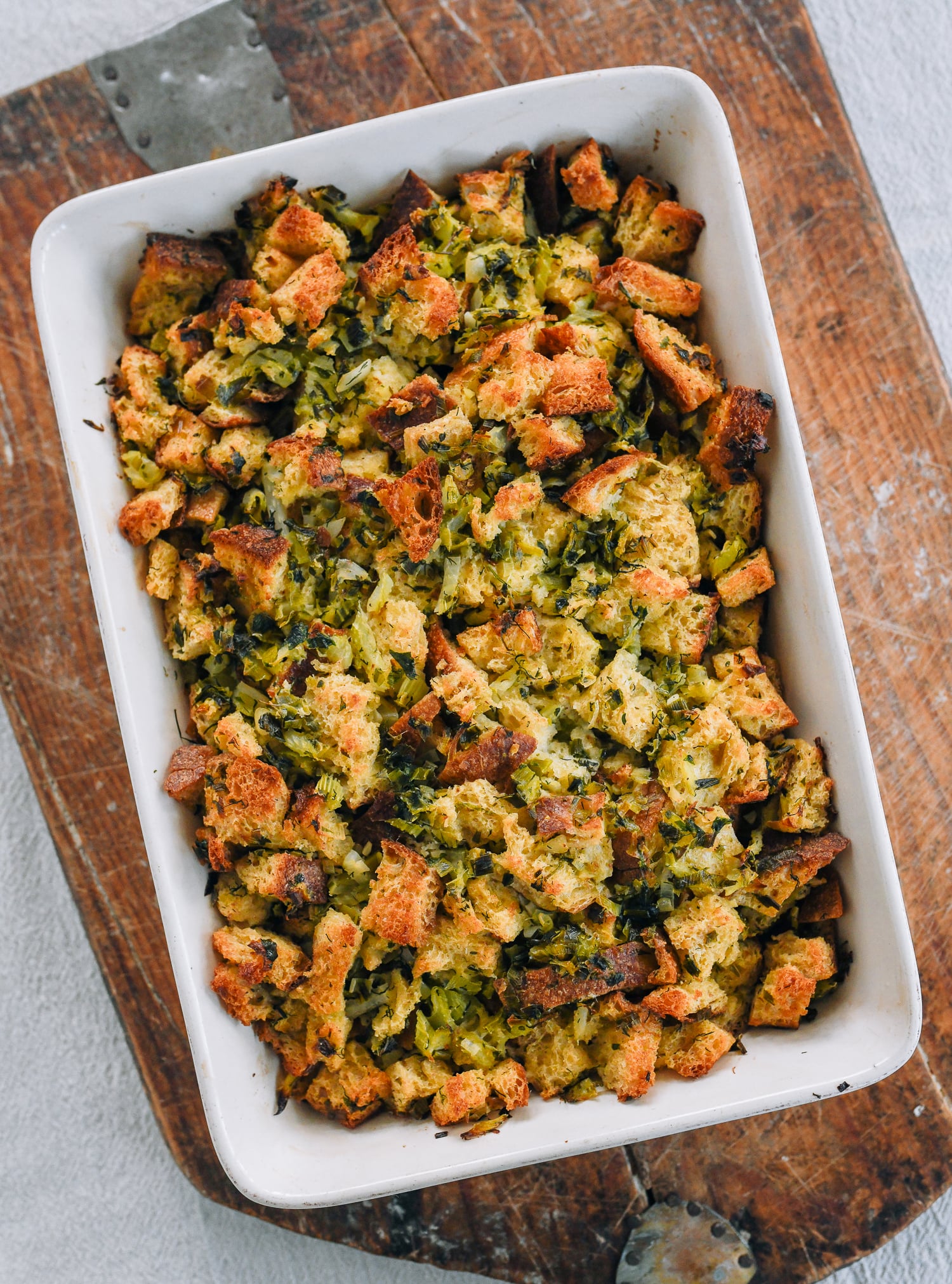 Pan of herb stuffing