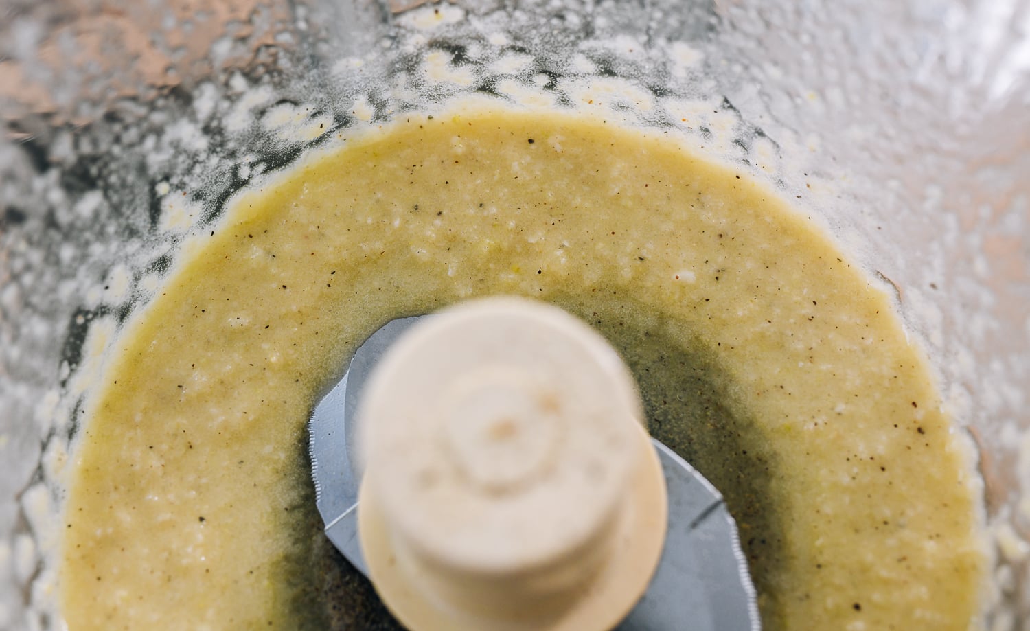 garlic, oil, salt, pepper, butter marinade in food processor