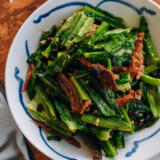 Chinese Fried Dace with Stir-fried Greens recipe