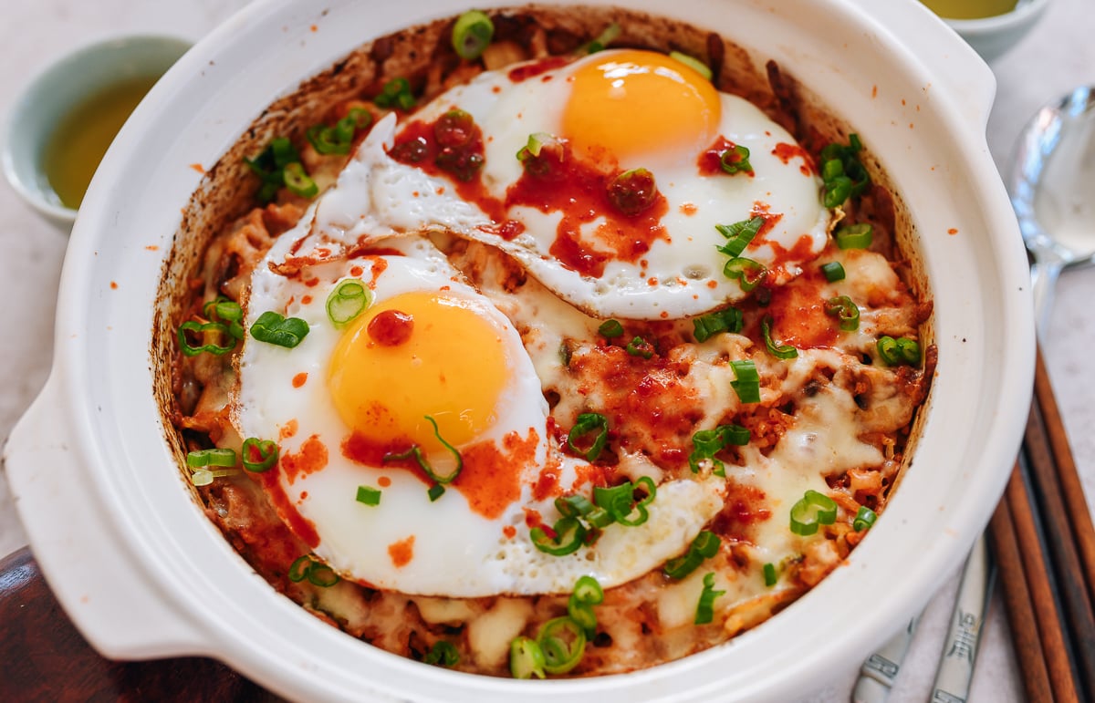 kimchi rice with cheese