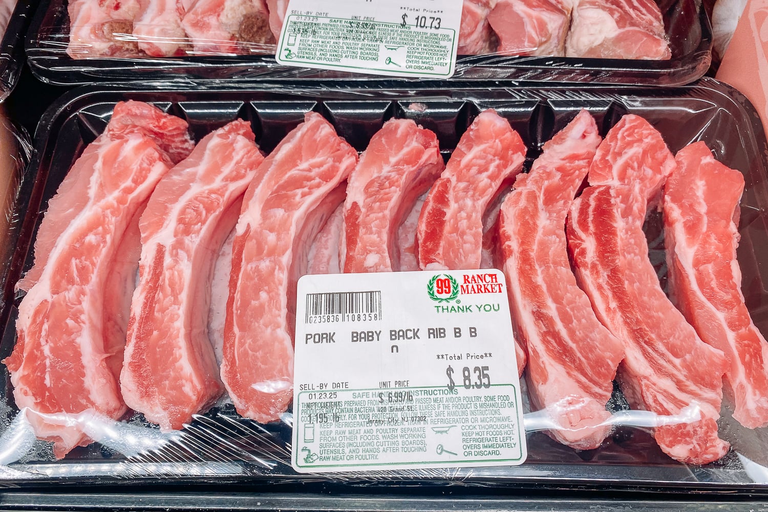 sliced baby back ribs