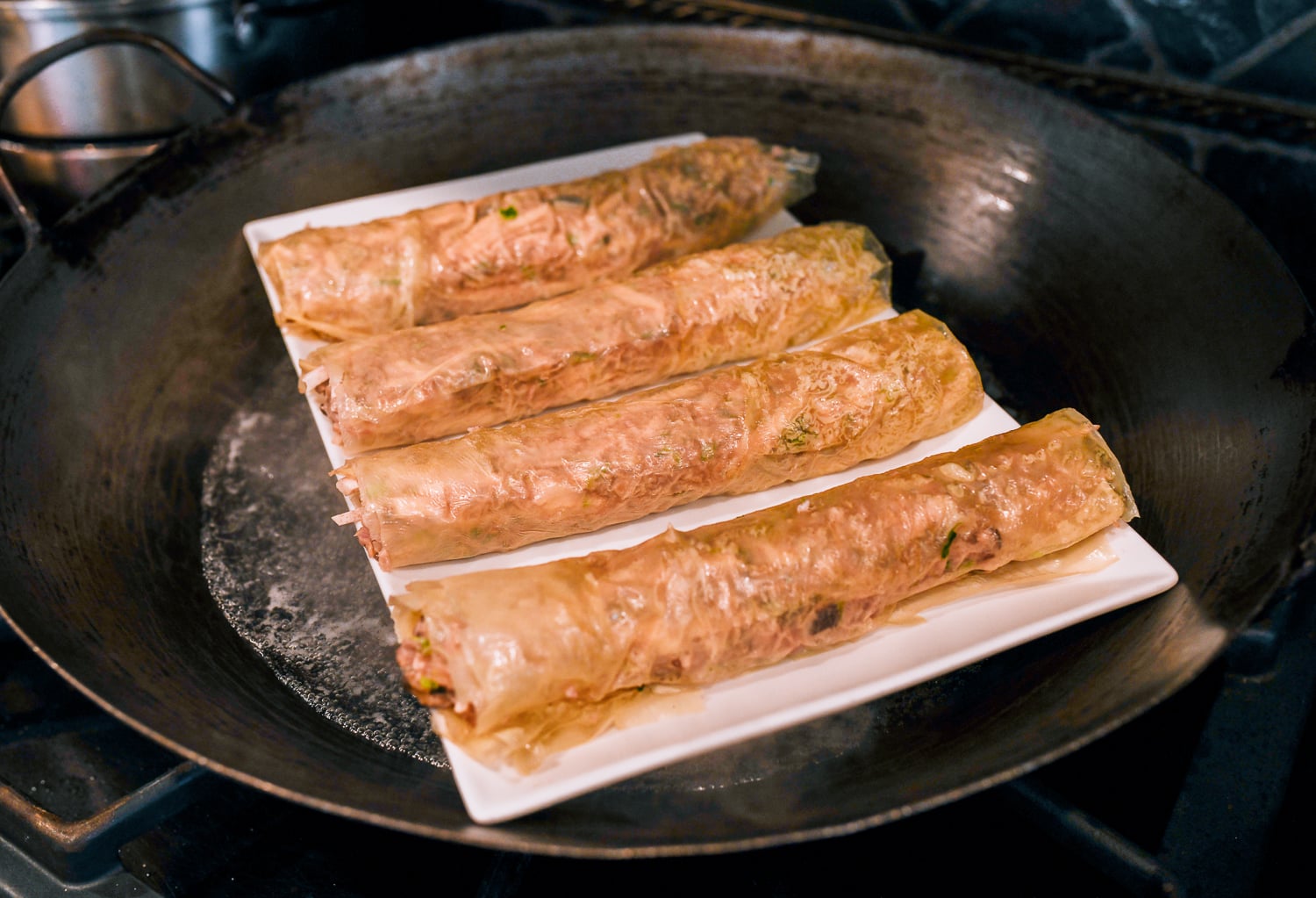 steaming hakka taro roll