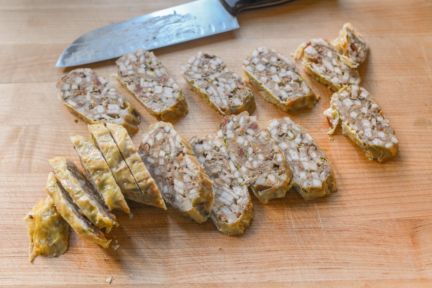 slices of hakka taro roll