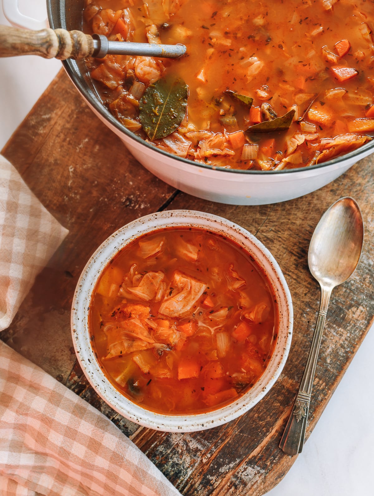bowl of winter vegetable soup