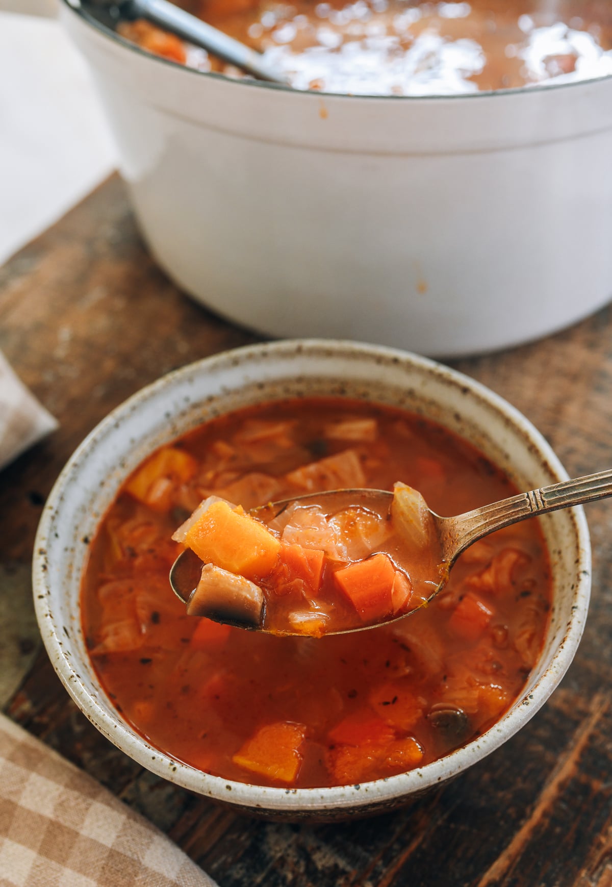 spoonful of winter vegetable soup