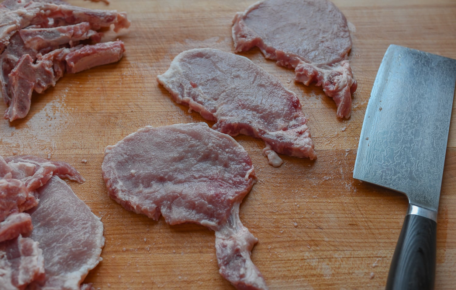 de-boned thin pork loin chops