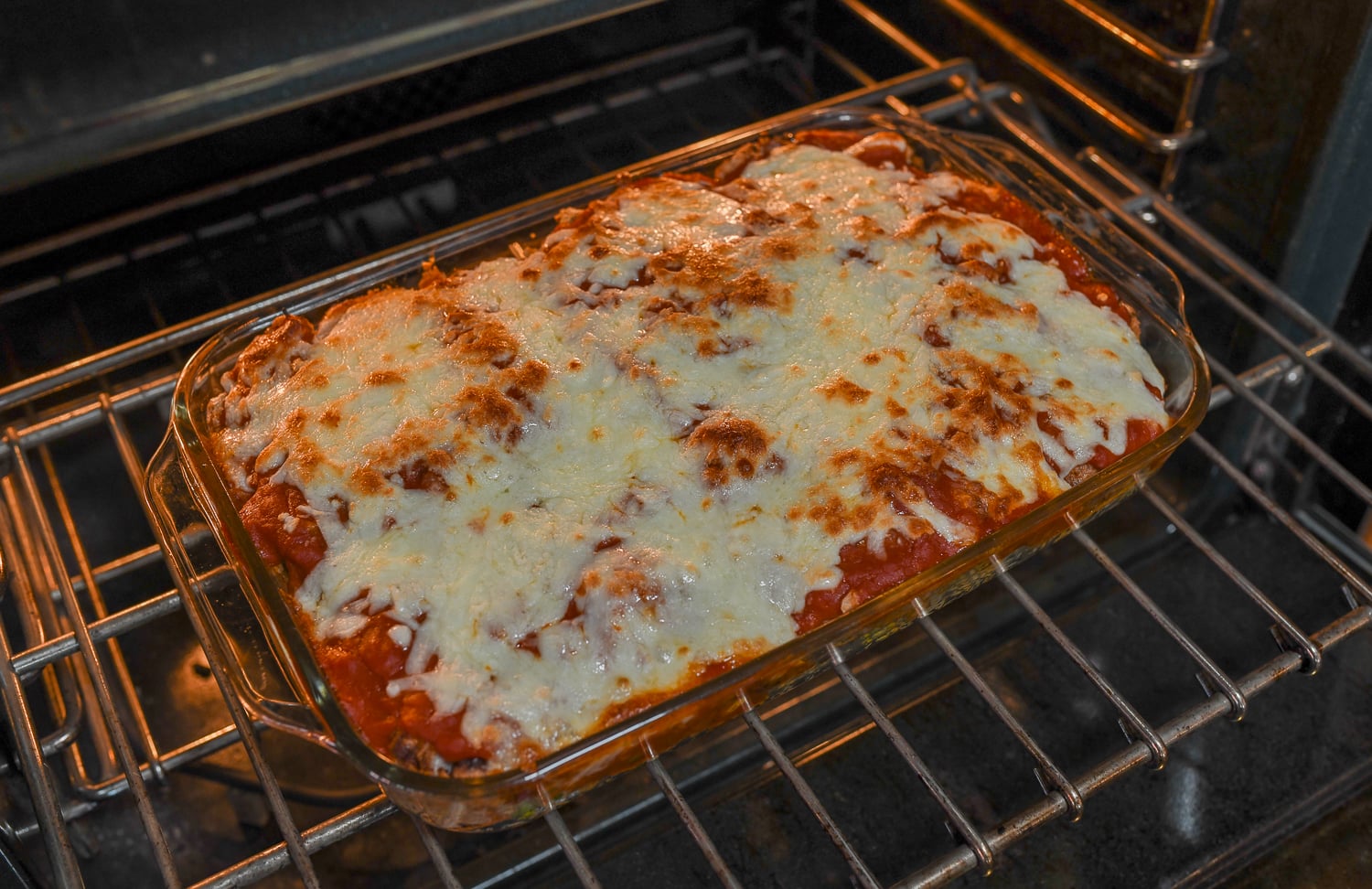 baked pork chop rice with lightly browned cheese