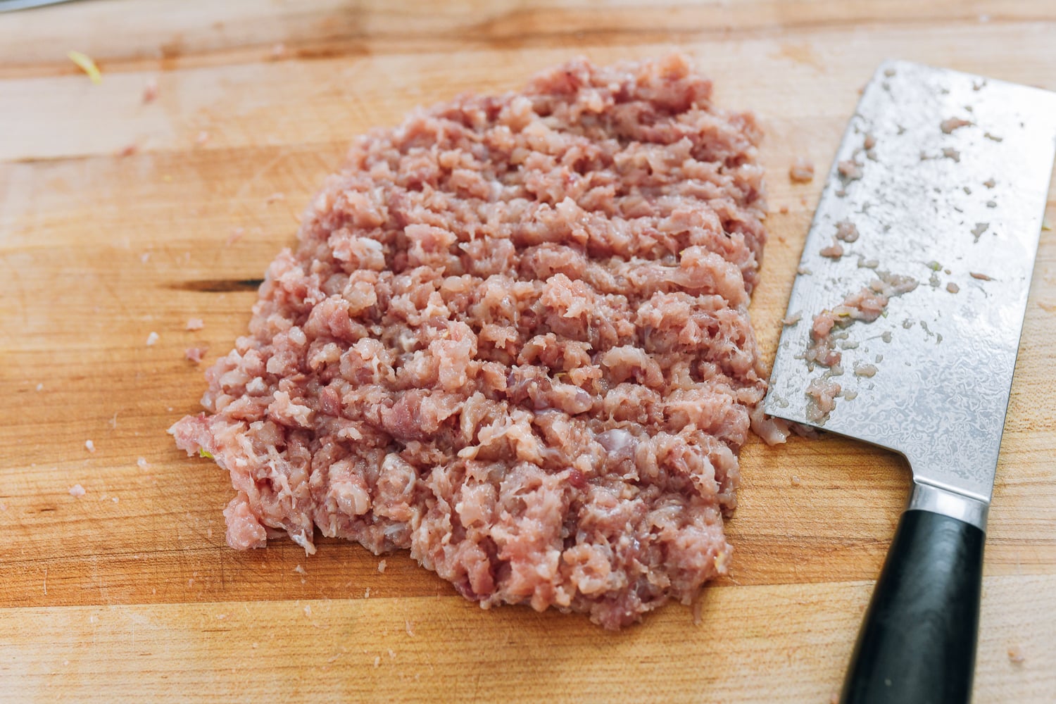 hand-chopped ground dark meat chicken