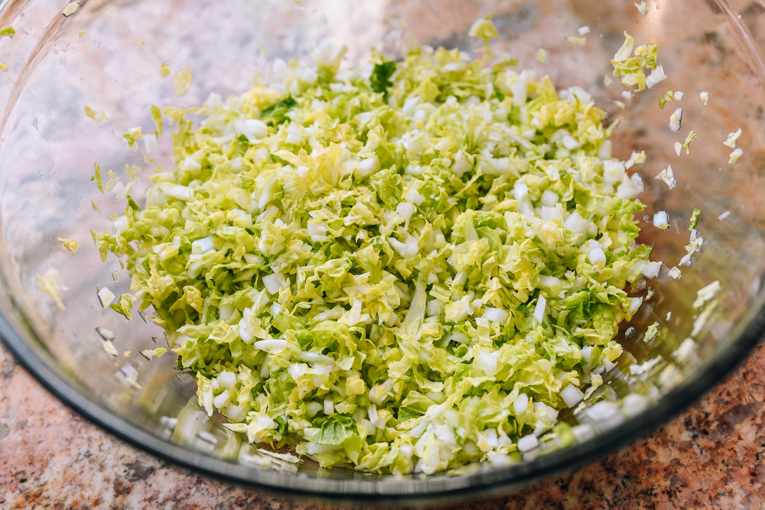 salted chopped napa cabbage