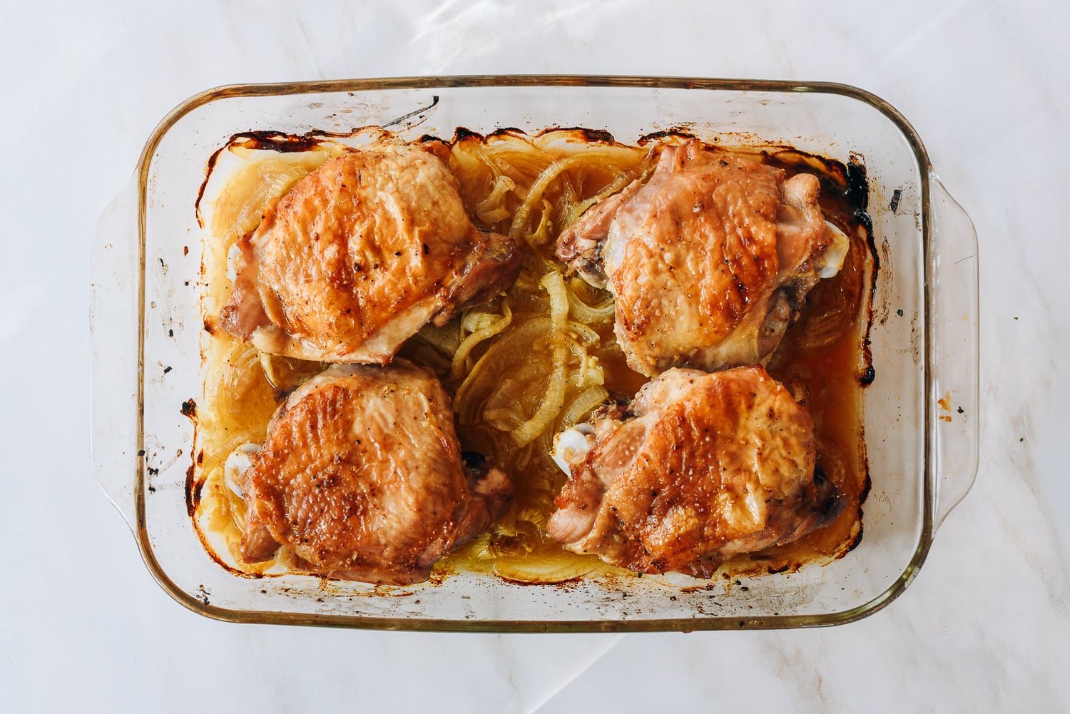 roasted turkey thighs in baking sheet