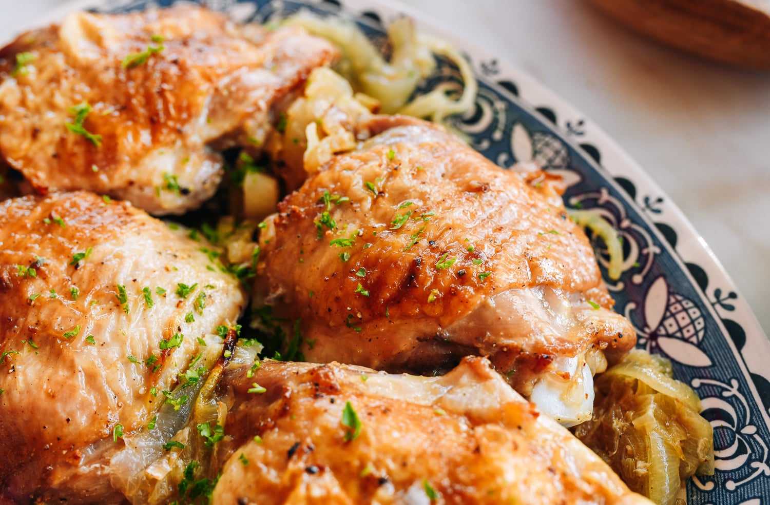 roasted turkey thighs on platter