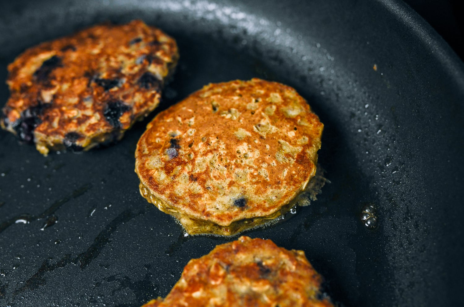 cooking banana oat blueberry pancake
