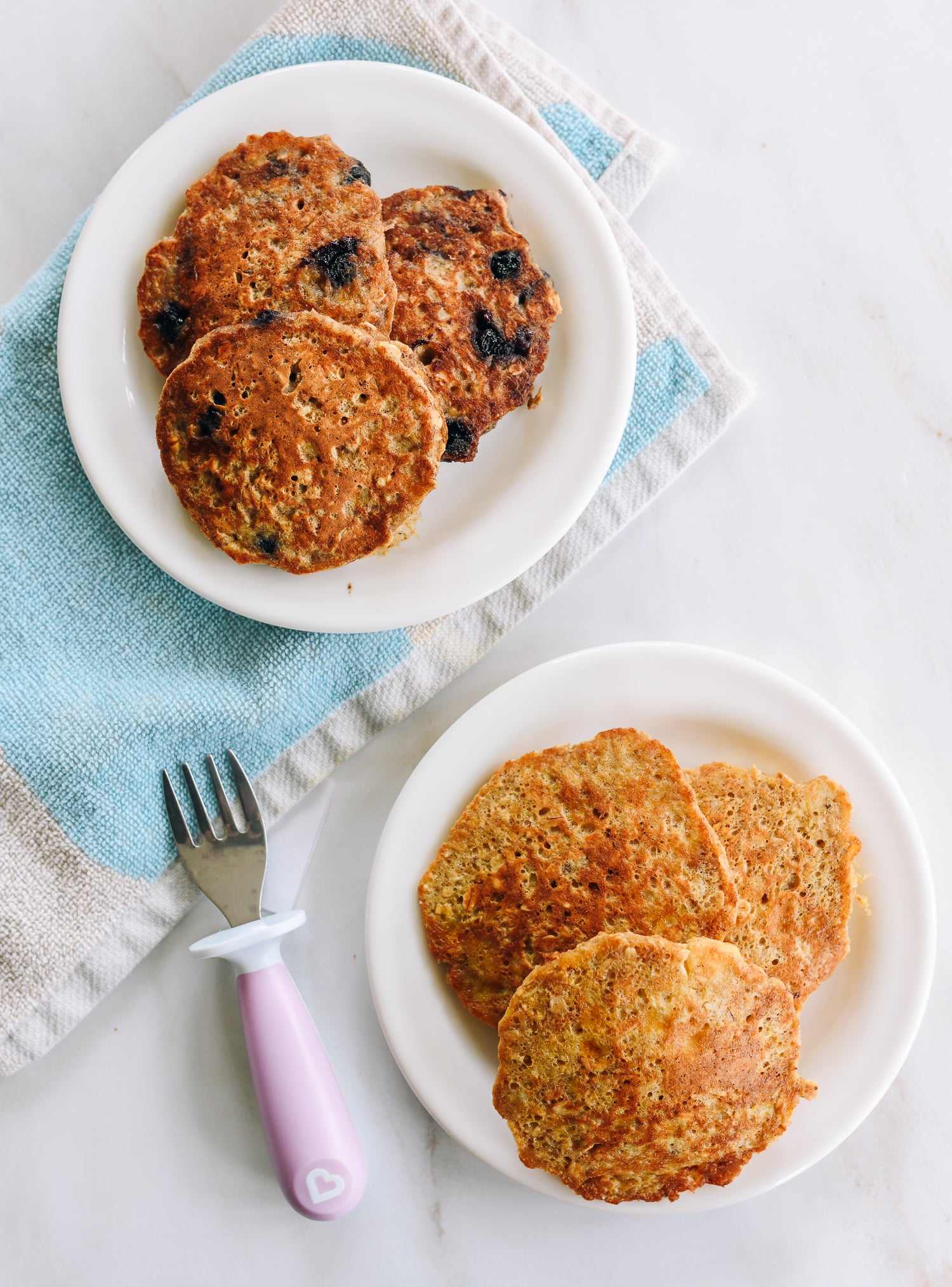 Banana oat pancakes toddler friendly