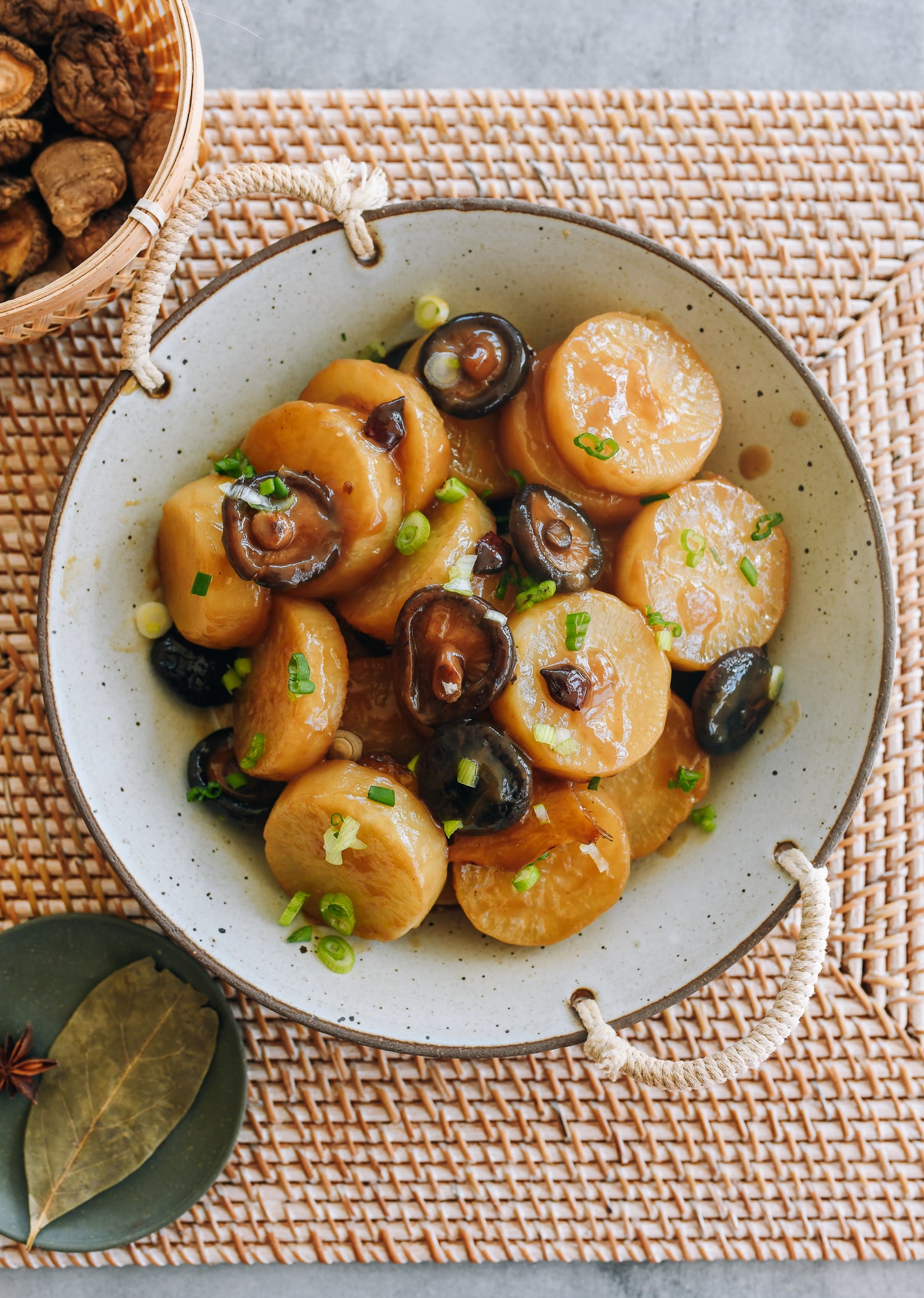 Braised Daikon with Mushrooms recipe