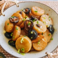 Braised Daikon with Mushrooms