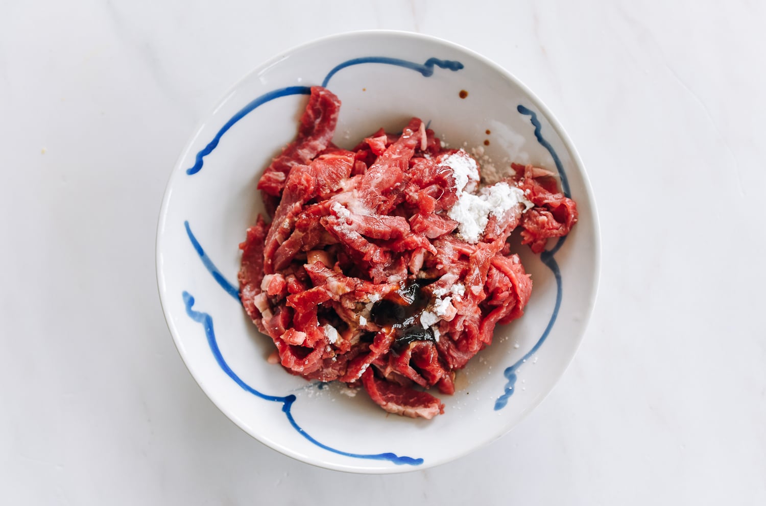 beef with marinade ingredients